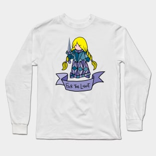 Blonde Paladin - For the Light Long Sleeve T-Shirt